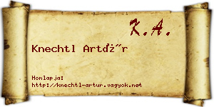 Knechtl Artúr névjegykártya
